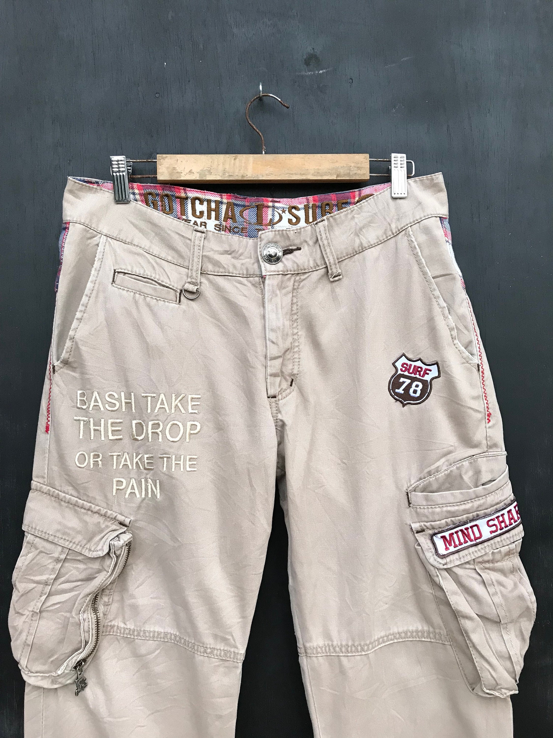 Vintage Gotcha Surf Cargo Multi Pocket Trousers Pants / Etsy