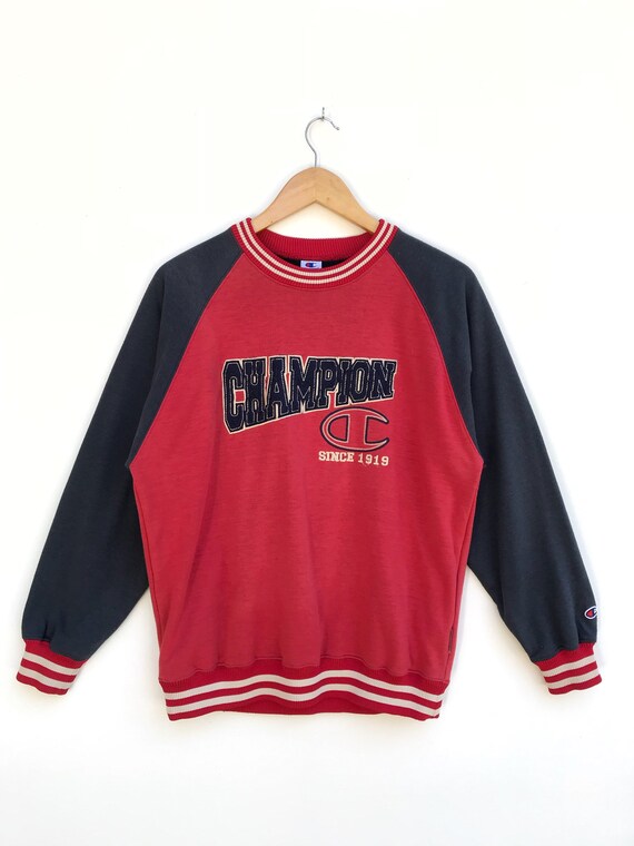 Vintage Spell Out Big Logo Sweatshirt / Champion S