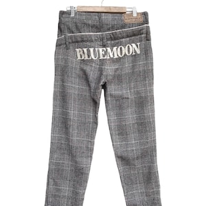 Vintage Japanese Brand Bluemoon Blue Jeans Pant / Trousers Pants / Wool Pants