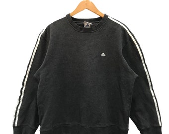 Vintage Adidas Stickerei kleines Logo Sweatshirt / Adidas Pullover Pullover / Hiphop / Swag / Sportwear.. S28..