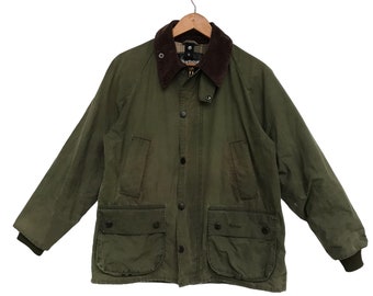 Vintage Barbour Beaufort Jacket C40 M 90s Wax Cotton Hunting Field 