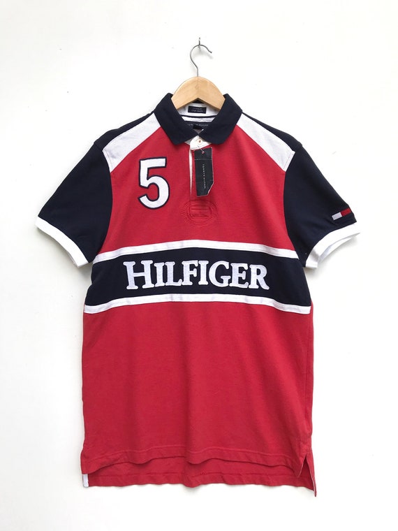 Vintage Tommy Hilfiger Spell Out Polos Shirt / Tom