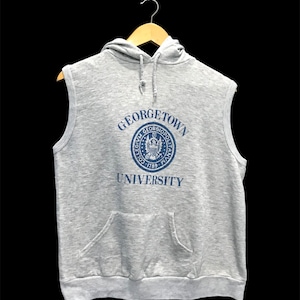 Vintage University Georgetown Hoodie / University Clothing / American College.. S5..