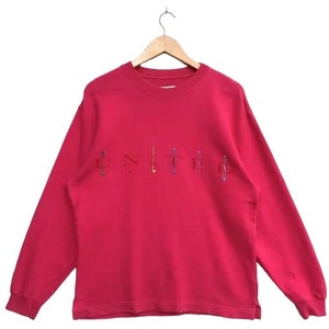 Vintage United Colors Of Benetton Embroidery Logo Pullover / Benetton Sweater / Benetton Spellout.. S227..