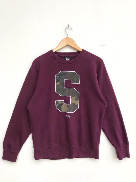 Vintage Stussy S Logo Camo Sweatshirt / Streetwear