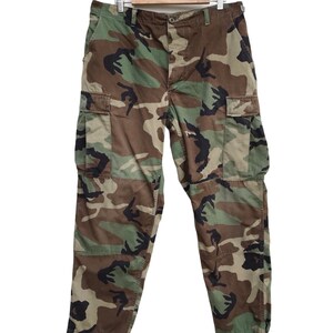 Vintage Us Army Woodland Comouflage Multi Pocket Pant / Trousers Pants / Tactical Pants / Six Pocket Pants