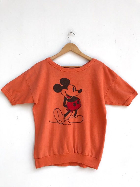 Vintage Mickey Mouse Sweatshirt Short Sleeve / Mic