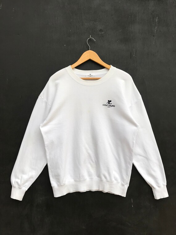 Vintage Courreges Paris Embroidery Small Logo Swea