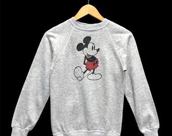 Vintage 80s Mickey Mouse Sweatshirt / Mickey Mouse Sweater / Cartoon Shirt / Disney.. S6..