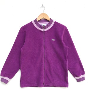 Vintage Lacoste Fleece Zipper Jacket / Lacoste Women Jacket / Lacoste France / Casual Clothing / Streetwear
