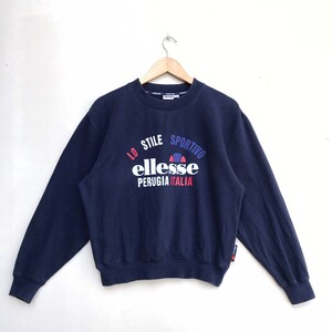Vintage Ellesse  Perugia Italia Sweatshirt / Casual Shirt / Ellesse Sweater / Ellesse Tennis Shirt / Ellesse Sportwear / Streetwear.. S179..