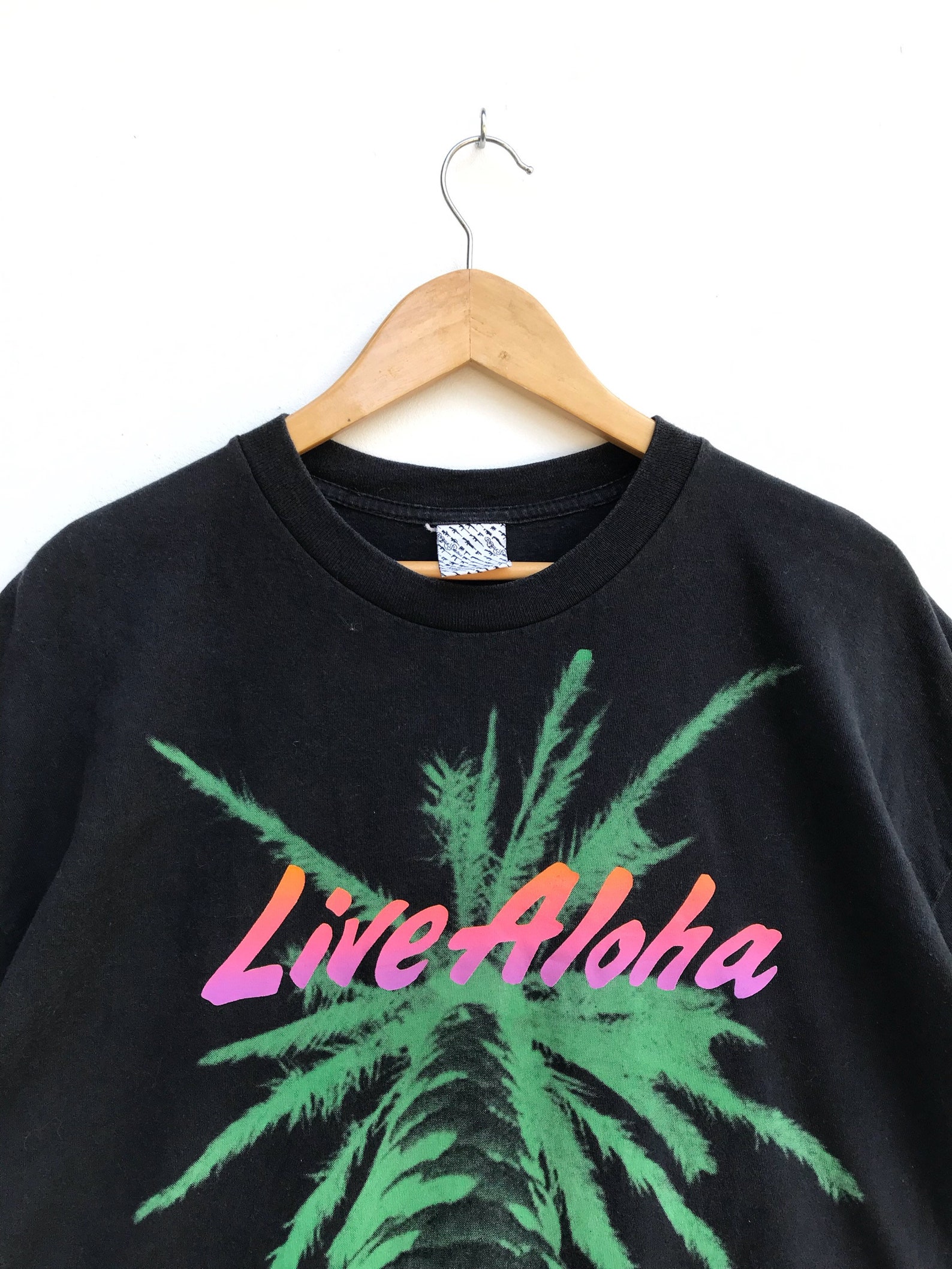 Vintage Live Aloha T Shirt Hawaiian Shirt All Over Print Etsy
