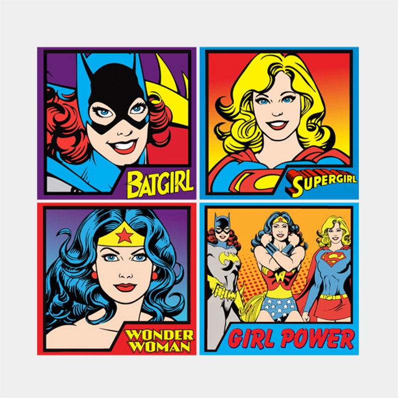 - Bodysuit or Child T-Shirt Supergirl - Wonder Woman - Batgirl Girl Power Super Heroes Adult T-Shirt