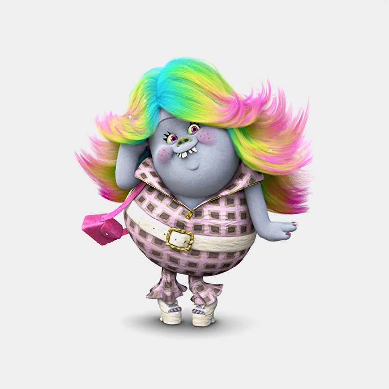 Trolls Lady Glitter Sparkles Bodysuit or TShirt Poppy Etsy