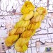 Speckled Sock Yarn.  Yellow Sock Yarn.  Speck-Tonal Collection.  "Gold Digger"