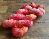 Hand Dyed Yarn.  Indie Dyed Yarn.  Superwash Merino/Nylon Sport Yarn.  "Tart Heart"