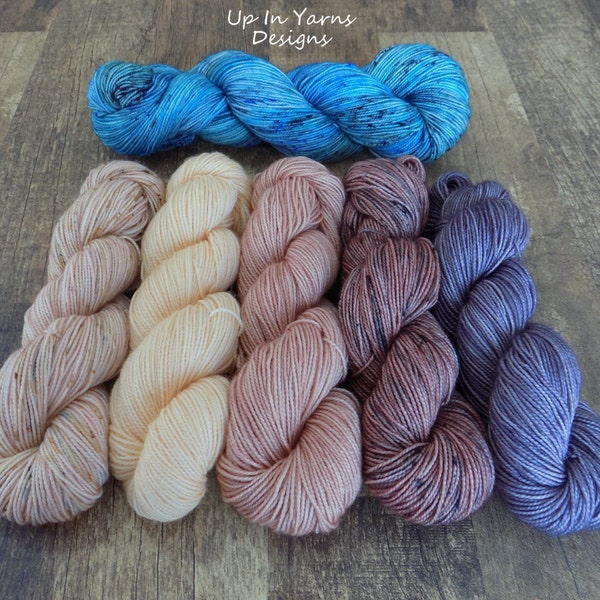 Hand Dyed Yarn Kit.  Indie Dyed Yarn Kit.  Superwash BFL/Nylon Sock Yarn Kit.  "Daughters of the Earth"