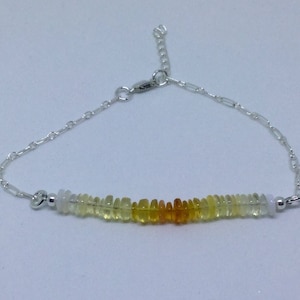 Fire Opal and 925 sterling silver bracelet