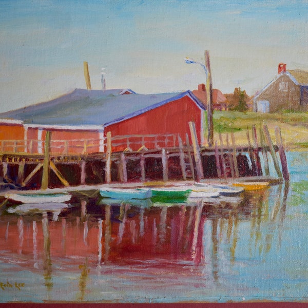 Maine Seascape, Plein Air Oil Painting, Port Arundel, Kennebunkport