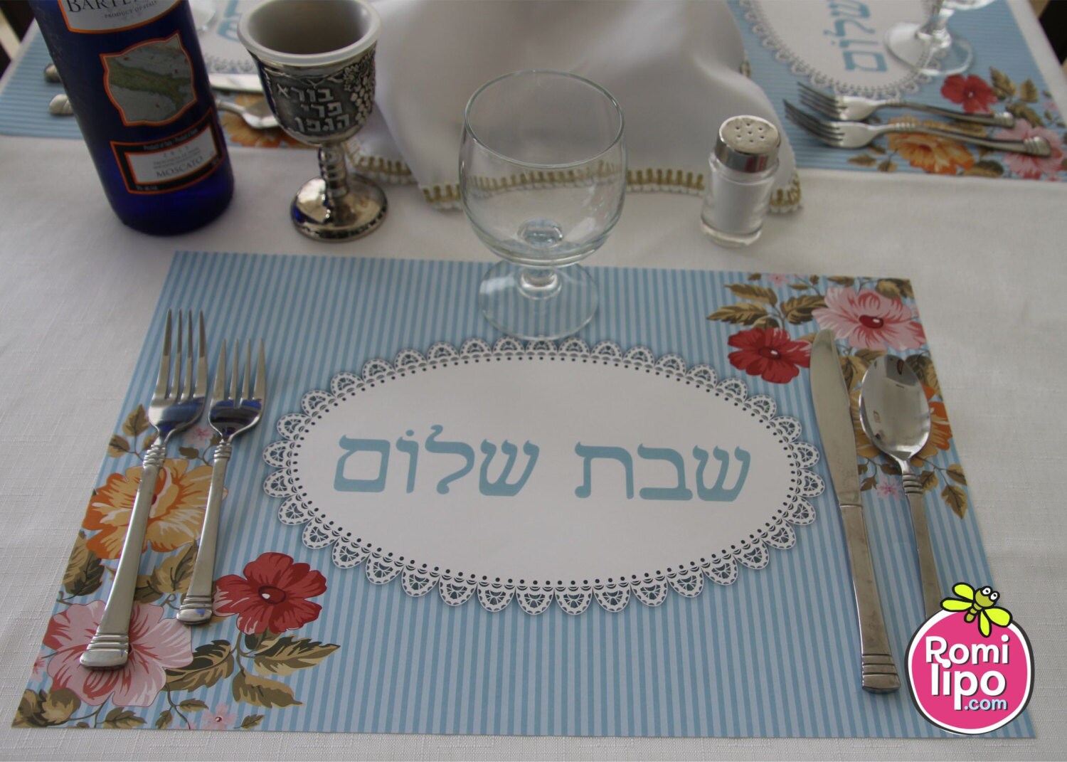 Placemats Set of 12 11 x 17 placemats Shabbat Shabat Etsy