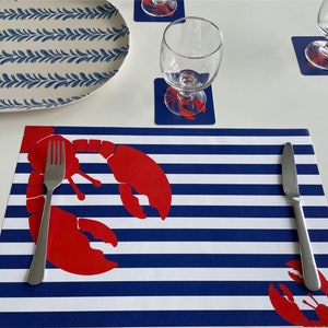 Lobster, Set of 12 11 x 17 paper placemats, beach party, Summer party, Summer decoration, nautical decor, disposable placemats, table decor