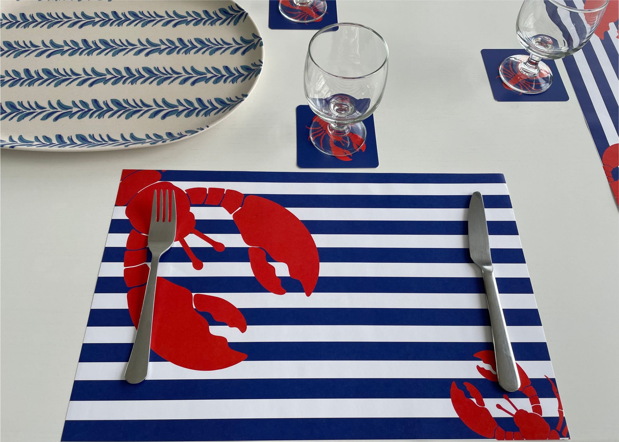 Lobster Set of 12 11 x 17 paper placemats beach party Etsy