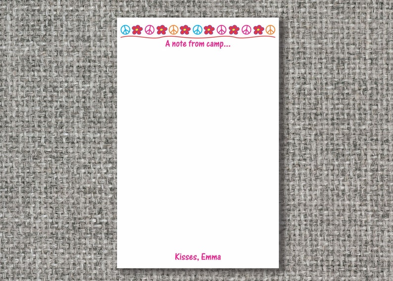 camp stationary Set of 2 notepads 50 sheets 5.5 x 8.5 personalized notepad notepads winter camp camp stationery a note from camp