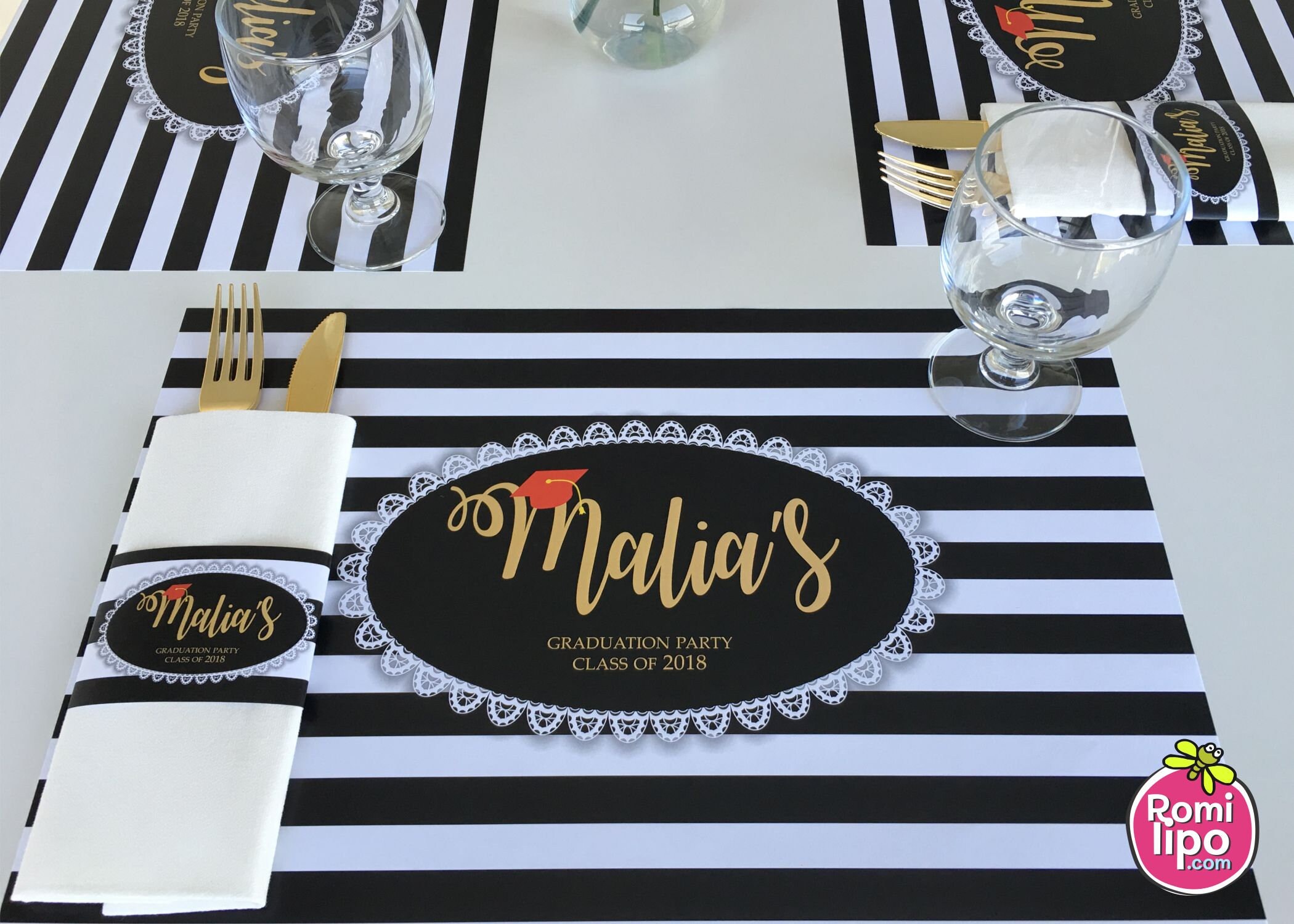 Graduation paper placemats graduation party personalized Etsy
