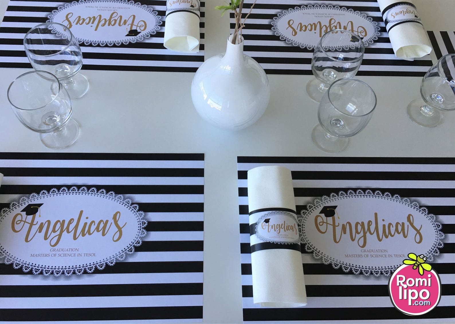 Graduation Party Personalized Paper Placemats With Napkin Etsy