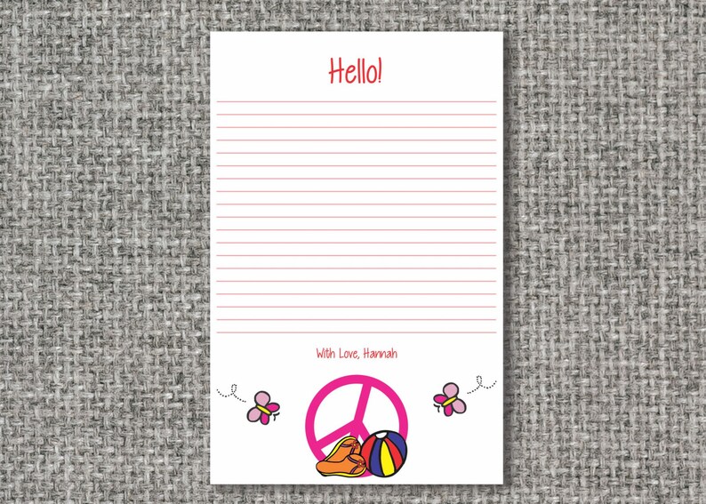 set of notepads notepad personalized stationery girl stationery back to school Set of 2 Personalized notepads 50 sheets 5.5 x 8.5