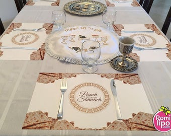 Passover, Set of 12 11 x 17 placemats, Pesach, placemats, table decor, event decor, judaica, paper place mats, Passover decor, disposable