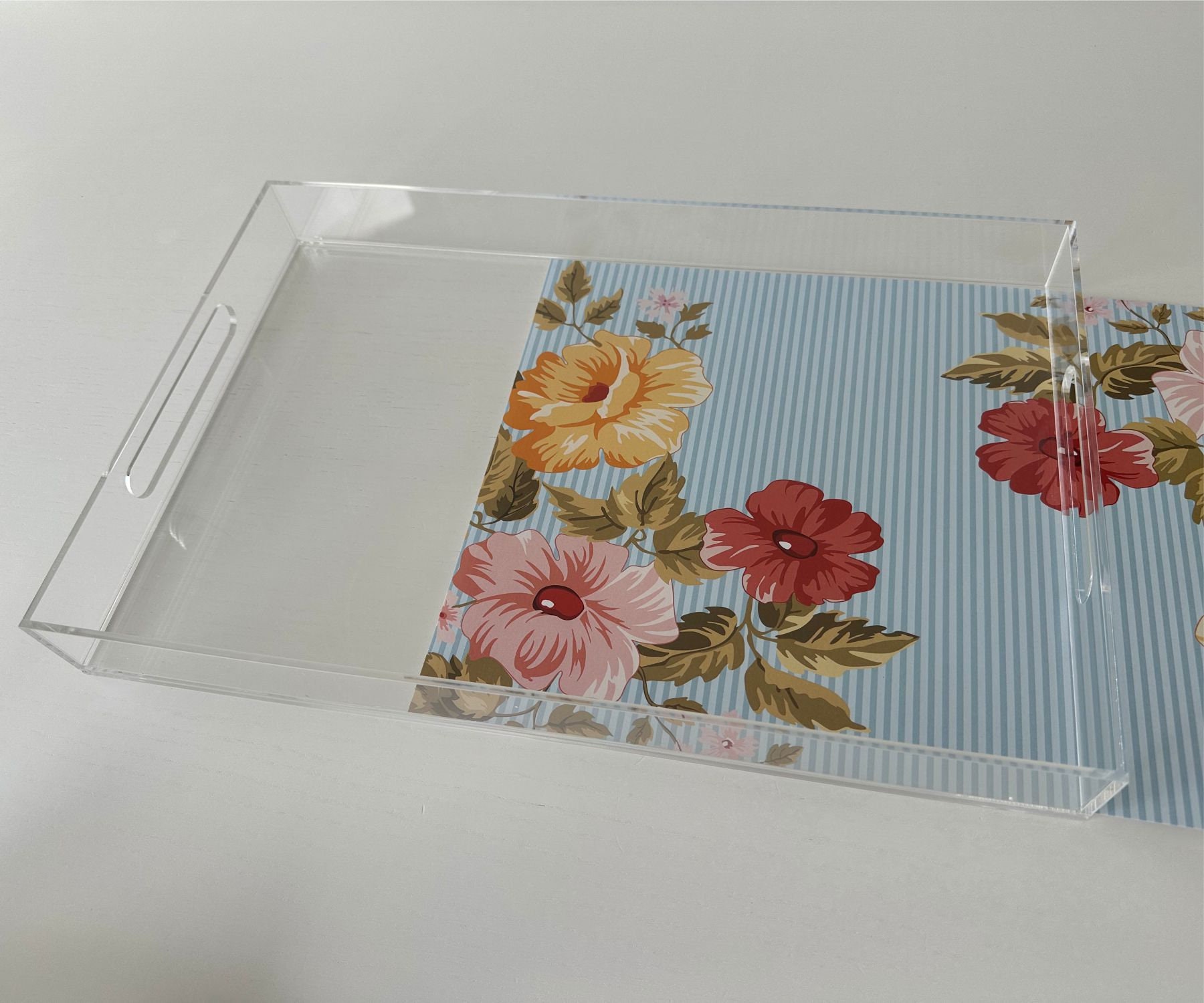 Acrylic Tray with Papel Picado Insert - Small