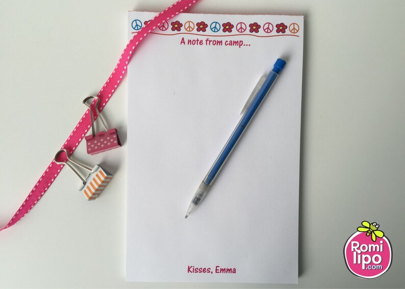 camp stationary Set of 2 notepads 50 sheets 5.5 x 8.5 personalized notepad notepads winter camp camp stationery a note from camp