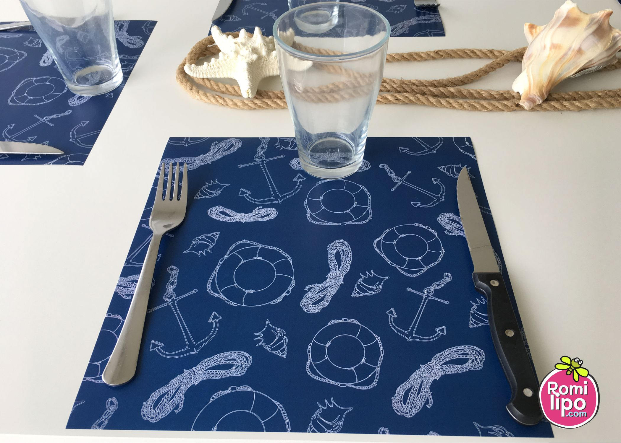 Placemats Set of 12 11 x 11 placemats nautical anchor Etsy