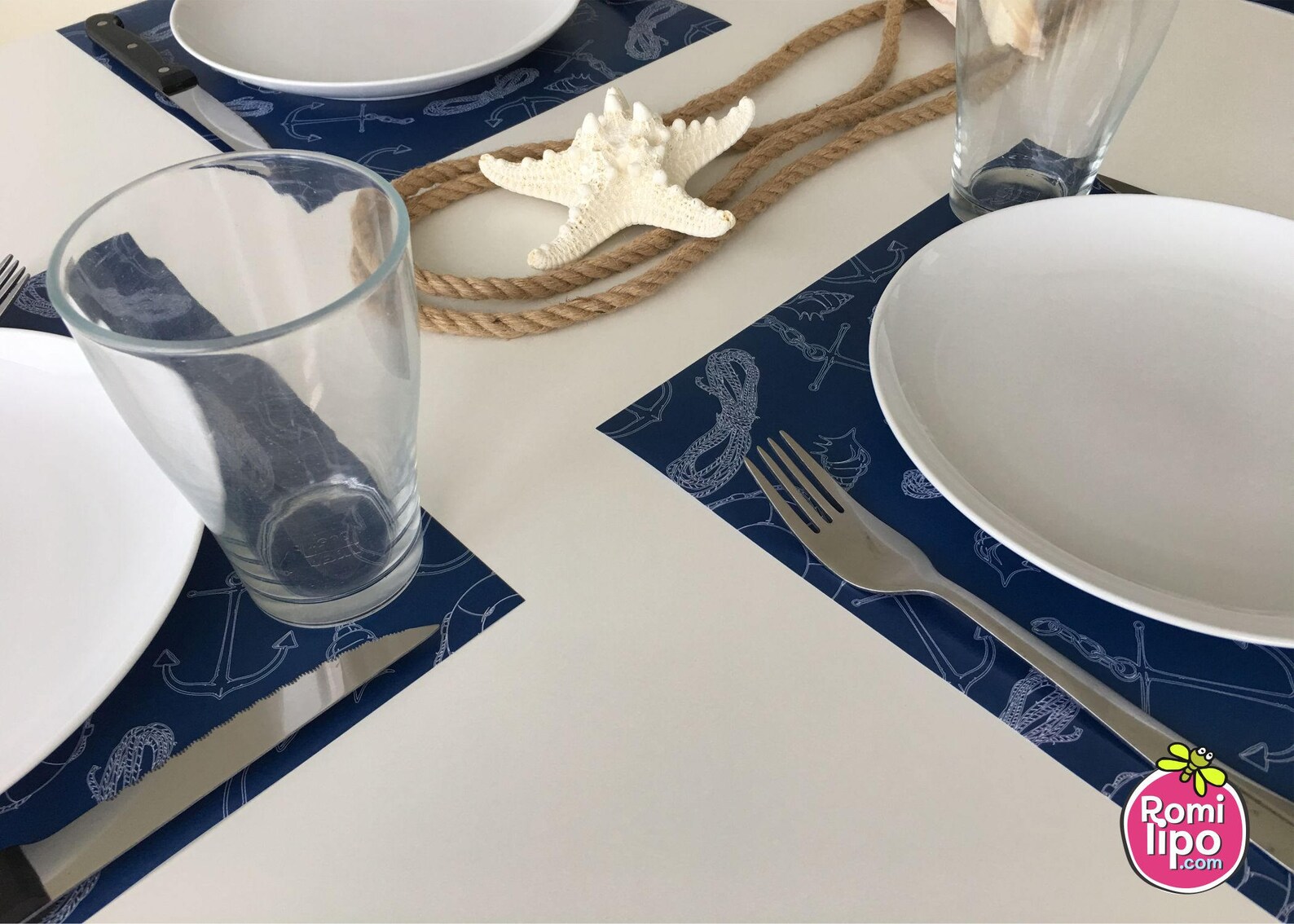 Placemats Set of 12 11 x 11 placemats nautical anchor Etsy