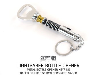 Lightsaber Metal Bottle Opener Keychain - Luke Skywalker Return of The Jedi Lightsaber
