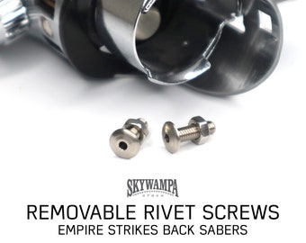 Lightsaber Rivet Screw for Sound Venting - ESB Graflex builds - Threaded with through hole