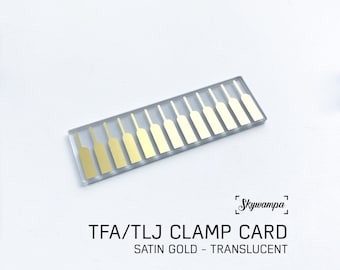 Lightsaber Activation Clamp Card TFA & TLJ - Translucent Satin Gold - Fits Graflex Clamps