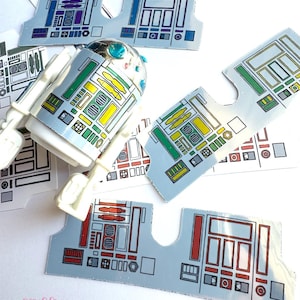 Custom Droid Stickers for Vintage Kenner Droid Figures – Pre-Cut in Multiple Colors Repro Decals