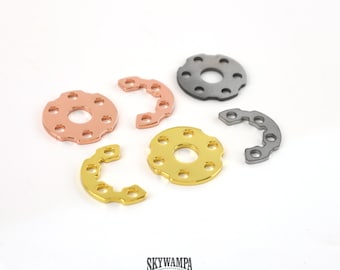 1 Inch Radiator Fins: Steel, Copper, Brass - Lightsaber Crystal Chamber Parts