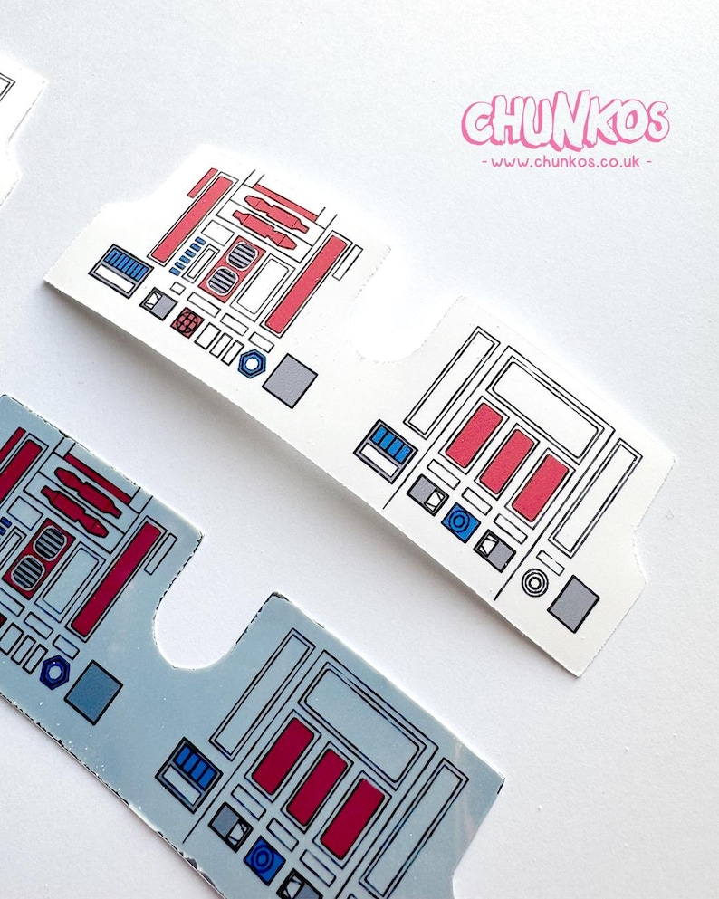 Vintage Kenner Star Wars R2-D2 & R5-D4 Replacement Stickers Repro ...