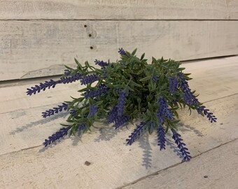 Floral Spray Lavender Flower Pick Farmhouse Decor Primitive Country Home Decor Craft Supply 16 inch English Lavender Flower Bush