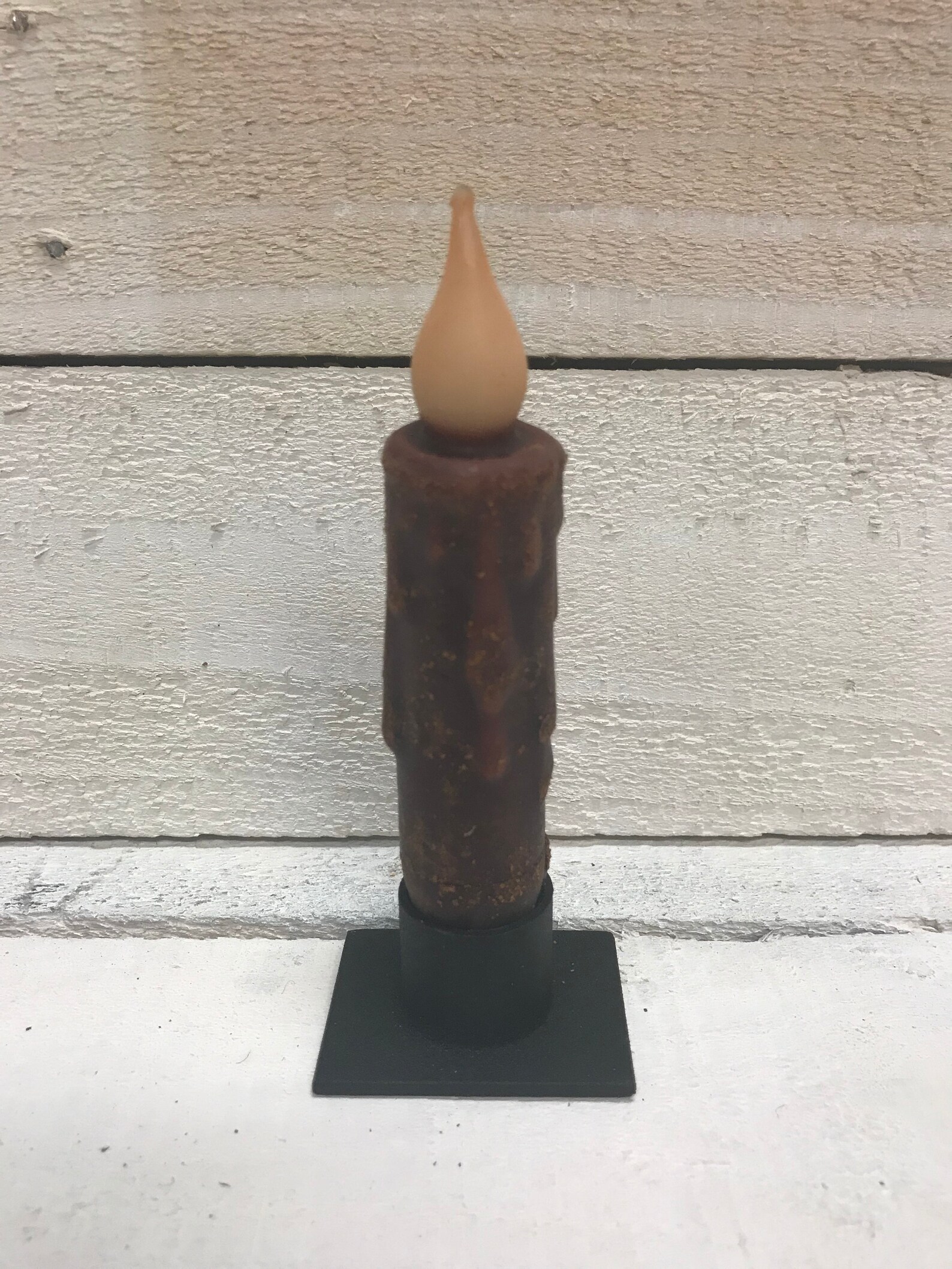 Timer Taper Candle Wax Dipped 4 inch Flickering Candle Battery Etsy