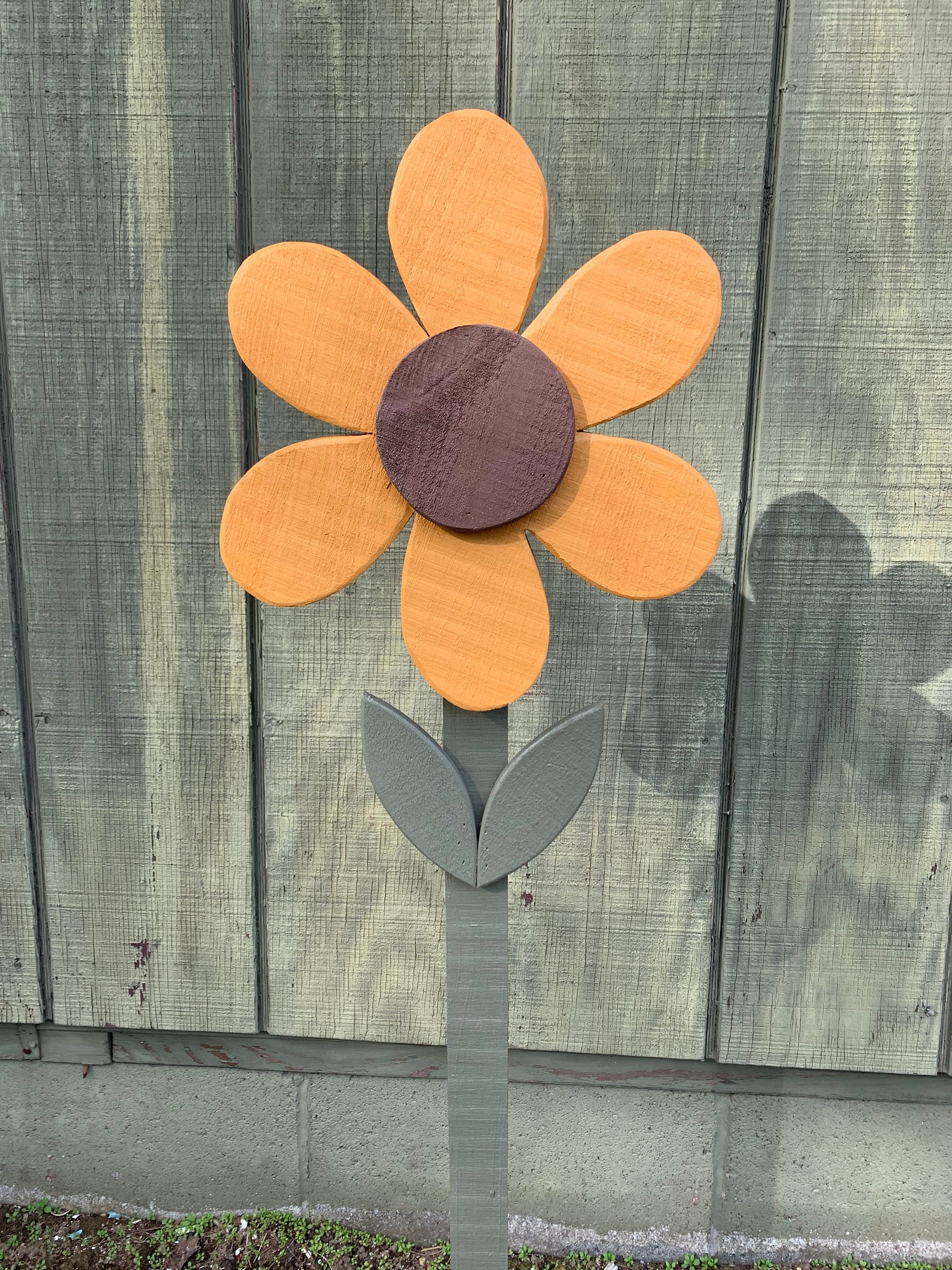 Wood Flower Yard Art Outdoor and Garden Decoration Home and Etsy
