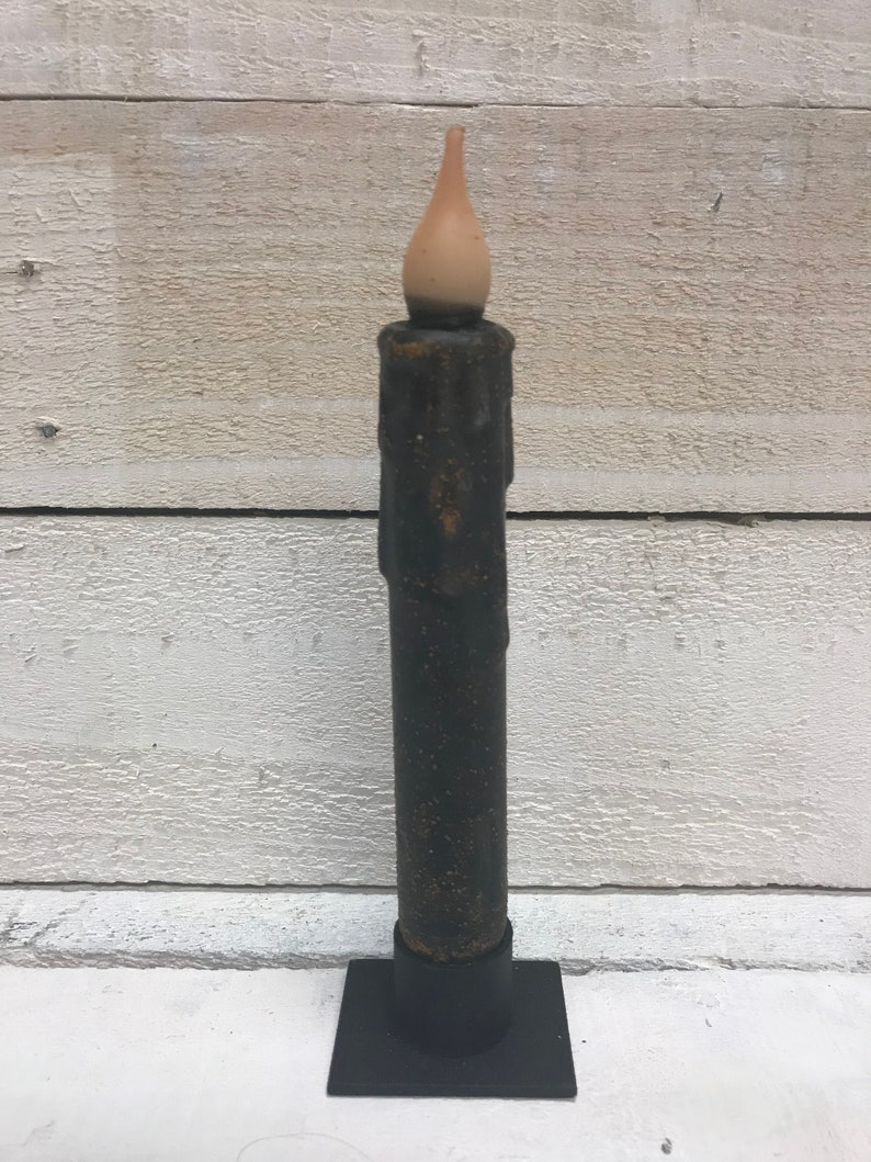 Timer Taper Candle Wax Dipped 7 Inch Flickering Candle Battery Etsy