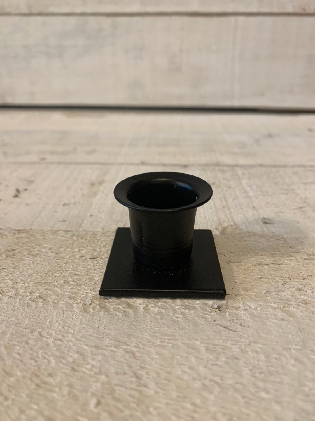 Set of 2 Black Metal Square Taper Candle Holder Set of 2 Craft Supply ...