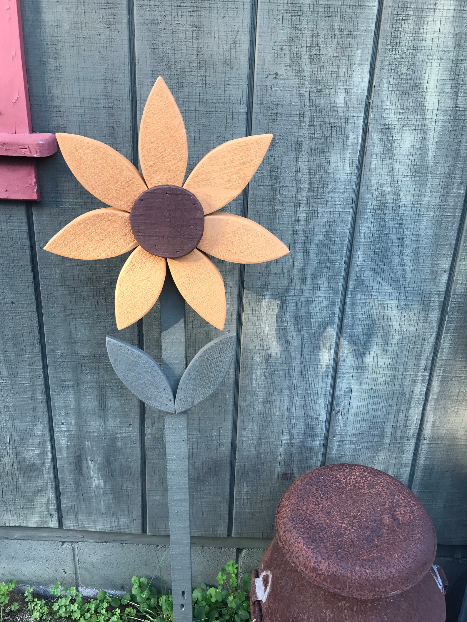 Flowers Spring Summer Fall yard decor Large Wood Flower on Etsy