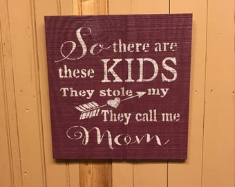 Wood Sign Farmhouse Primitive Wall Home Decor Stenciled Rustic Wood , Wall Art, Love Inspired Plaque Primitives Sign