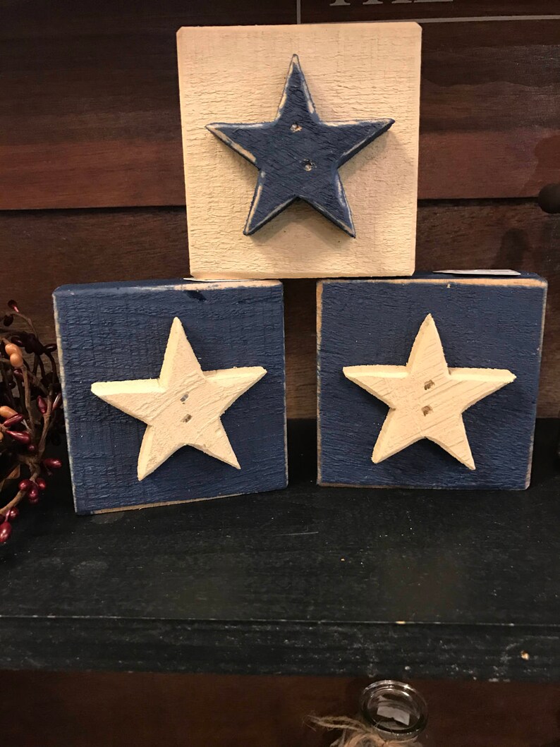 Americana Star Garland Wax Look Stars Red Berries Country Primitive Patriotic D/écor