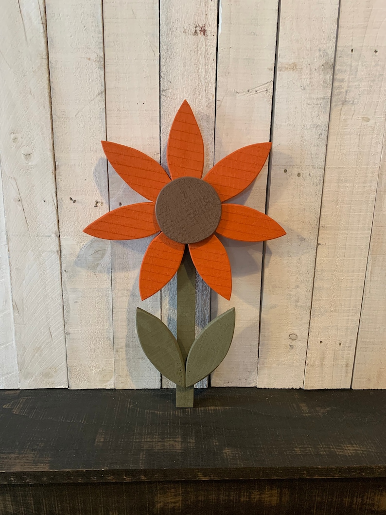 Wood Flowers Yard Art Outdoor Garden Decoration Home and Etsy